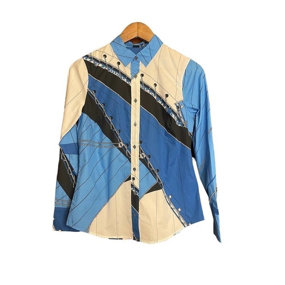 J CREW NWT COTTON POPLIN SLIM PERFECT SHIRT IN RATTI® REGATTA PRINT Size 2 - Picture 8 of 8